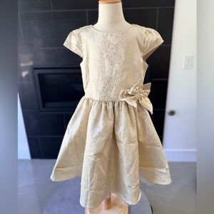 Disney Cream Formal Kids Dress with Bow